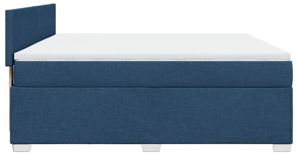 ΚΡΕΒΑΤΙ BOXSPRING ΜΕ ΣΤΡΩΜΑ ΜΠΛΕ 180X200 ΕΚ. ΥΦΑΣΜΑΤΙΝΟ 3285966