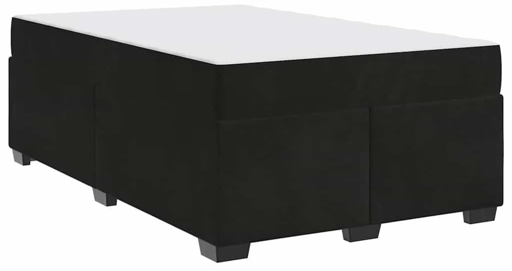 vidaXL Σκελετός κρεβατιού με στρώμα Μαύρο 120 x 200 cm Βελούδο