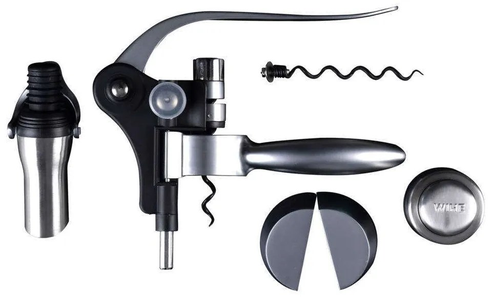 Σετ Κρασιού 5Τμχ Listrac BGMP-5118 Black-Silver MasterPro Ατσάλι,Πλαστικό
