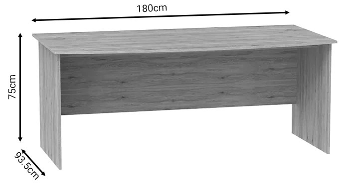 ΓΡΑΦΕΙΟ ΕΡΓΑΣΙΑΣ ANZE PAKOWORLD ΦΥΣΙΚΟ ΜΕΛΑΜΙΝΗΣ 180X93.5X75ΕΚ