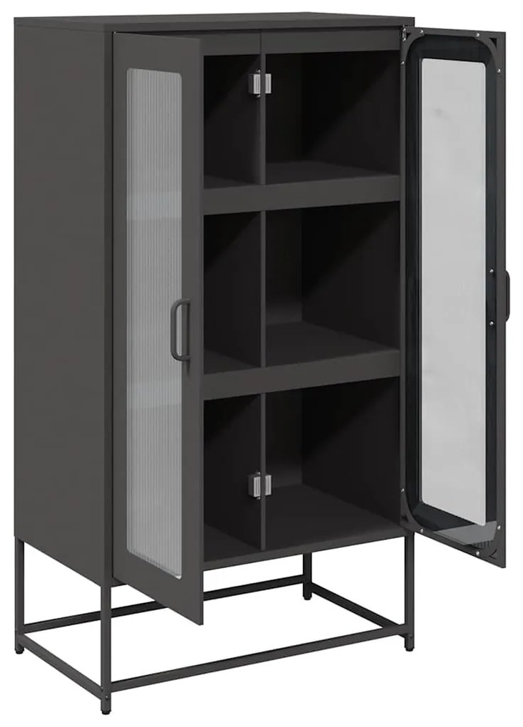 vidaXL Highboard Μαύρο 68x39x123 cm Χάλυβας