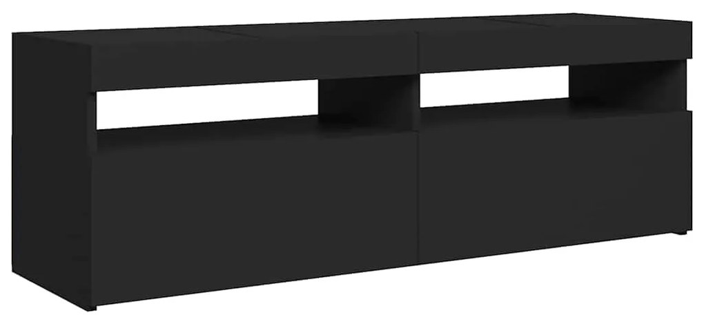 vidaXL Έπιπλο Τηλεόρασης με LED Μαύρο 120x35x40 εκ.
