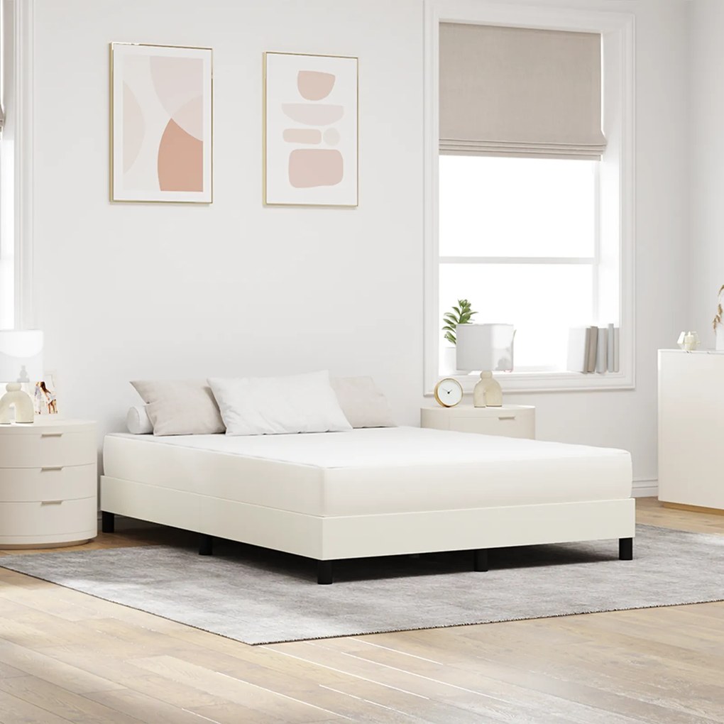 vidaXL Στρώμα με Ελατήρια Pocket Κρεμ Μέτριο 160x200x20 εκ Υφασμάτινο