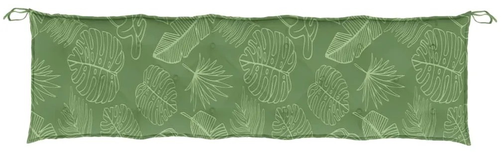 vidaXL Μαξιλάρι Πάγκου Κήπου Σχέδιο Φύλλων 180x50x7 εκ. Ύφασμα Oxford