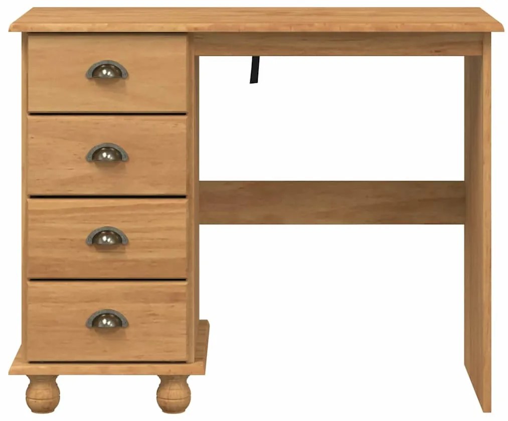 vidaXL Γραφείο με συρτάρι Καφέ 95 x 40 x 75 εκ. Μασίφ ξύλο πεύκου