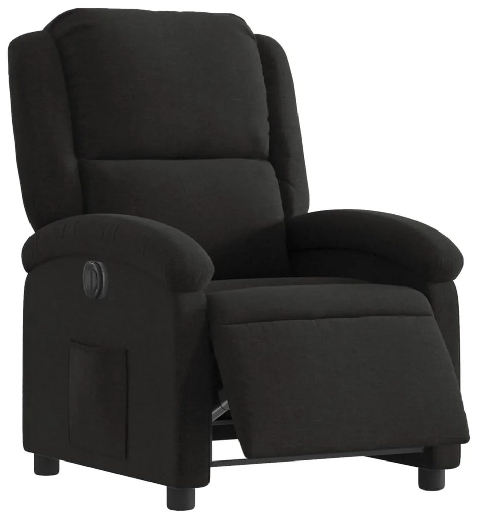 vidaXL Πολυθρόνα Ανακλινόμενη Ηλεκτρική Μαύρη Υφασμάτινη