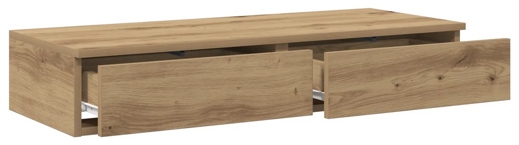 vidaXL Συρτάρια Κρεβατιού Artisan Oak 100x36,5x16,5 εκ. Φτιαγμένο από Στερεό Ξύλο