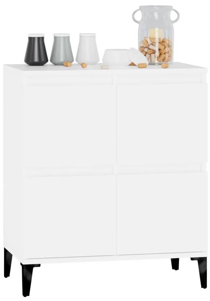 Συρταριέρα Λευκή 60 x 35 x 70 εκ. από Επεξεργασμένο Ξύλο - Λευκό