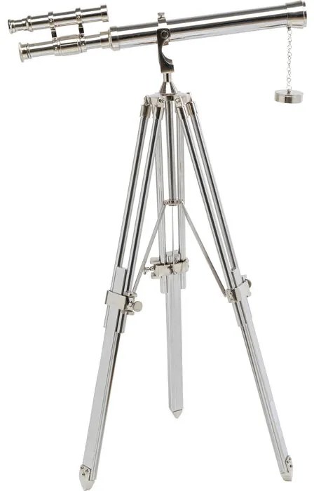 Διακοσμητικό Δαπέδου Τηλεσκόπιο Ασημί 71x49x125 εκ. - Ασημί