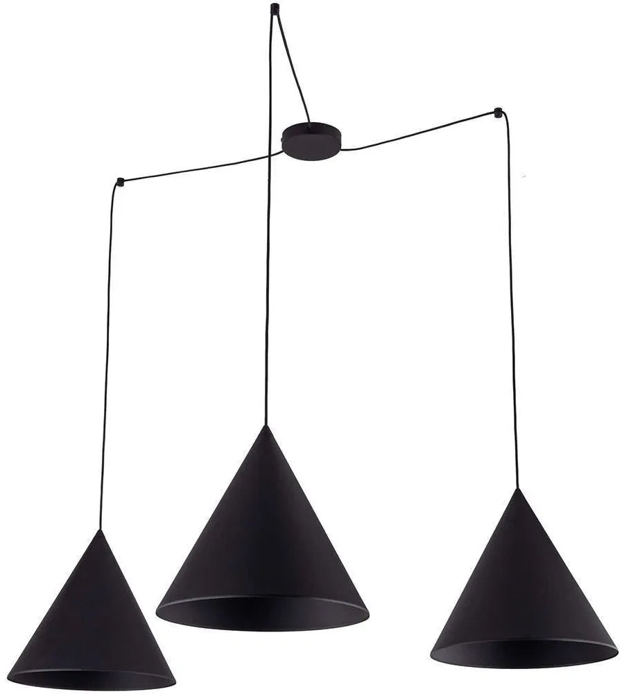 Φωτιστικό Οροφής Cono 6629 400x400x200cm 3xE27 15W Black TK Lighting