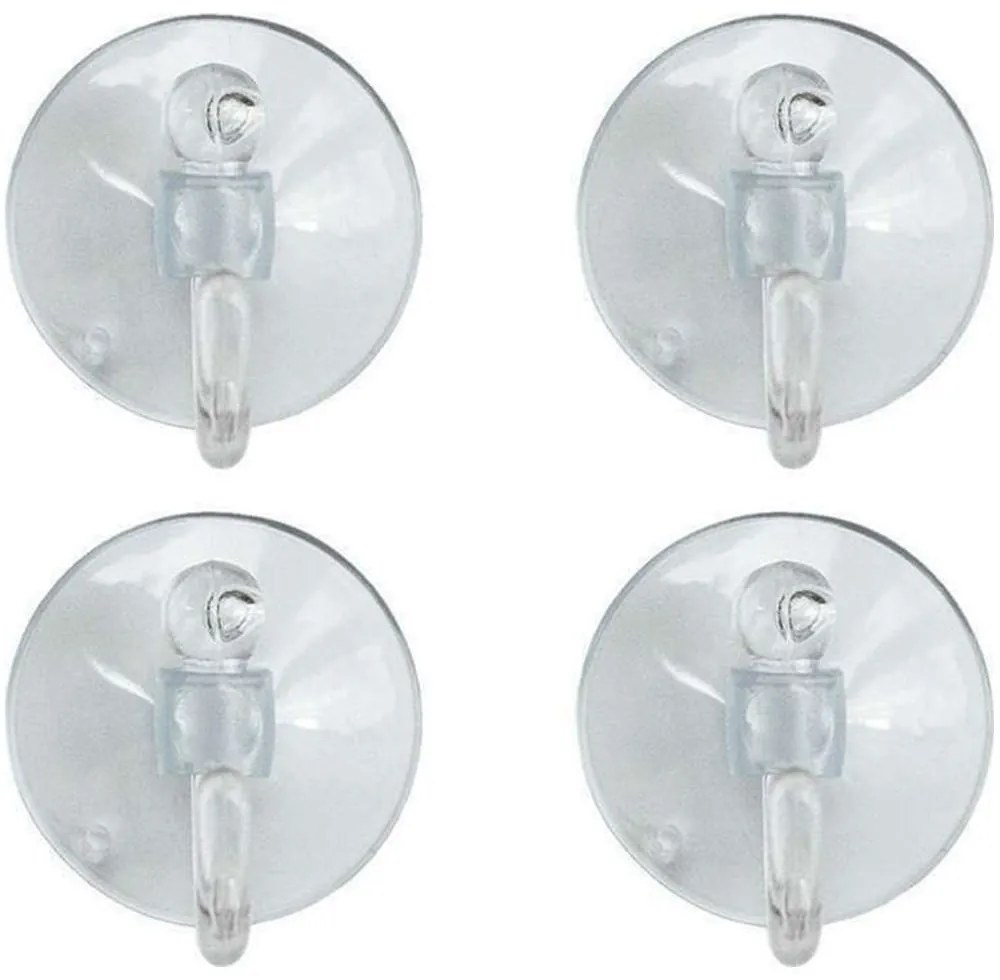 Κρεμαστράκι Βεντουζάκι (Σετ 4Τμχ) 03813.001 Clear Plastic