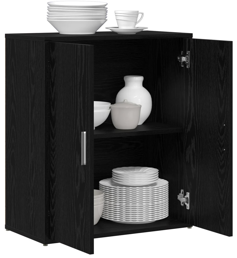 vidaXL Highboard 2 pcs Μαύρη δρυς 60 x 31 x 70 εκ Επεξεργασμένο ξύλο