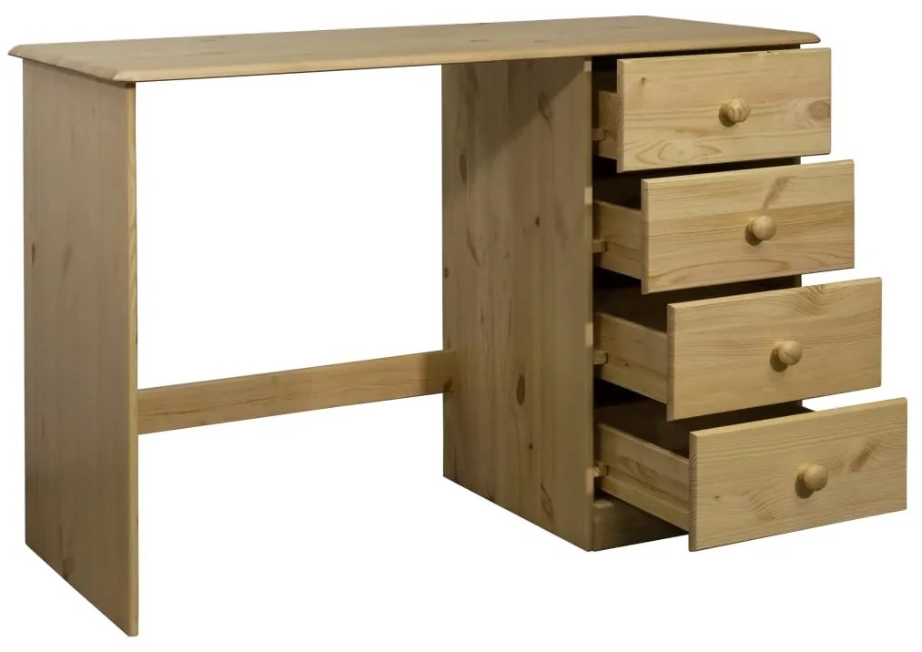 vidaXL Γραφείο με 4 Συρτάρια 110 x 50 x 74 εκ. από Μασίφ Ξύλο Πεύκου