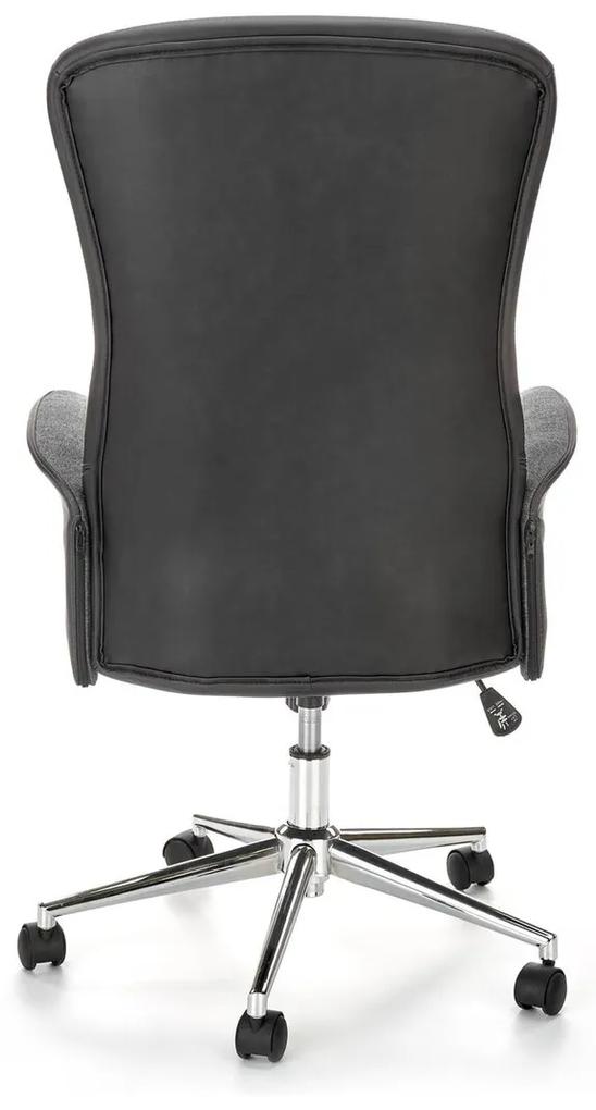 Καρέκλα γραφείου Houston 1491, Γραφίτης, Μαύρο, 108x65x75cm, 16 kg, Με μπράτσα, Με ρόδες, Μηχανισμός καρέκλας: Κλίση | Epipla1.gr