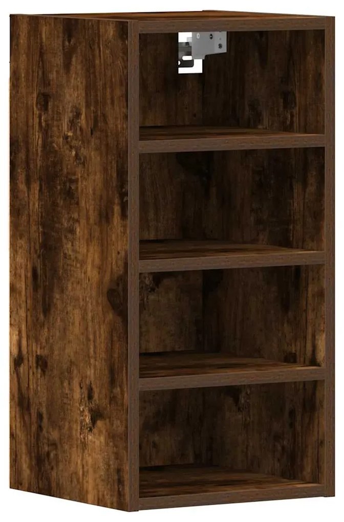 vidaXL κρεμαστό ντουλάπι Riga καπνιστή δρυς 30x29,5x60 cm