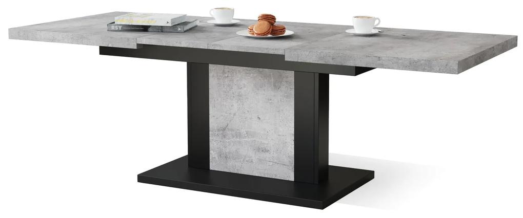Πολυμορφικό τραπέζι σαλονιού Glendale 103, Σκυρόδεμα, Μαύρο, 60x70x120cm, 55 kg, Πλαστικοποιημένη μοριοσανίδα, Γωνιακό | Epipla1.gr
