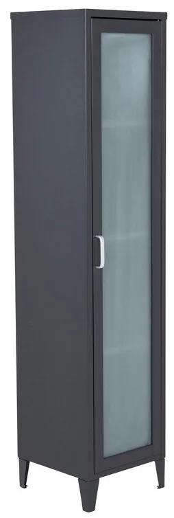 Βιτρίνα Dallas 207, Μαύρο, Με πόρτες, Ο αριθμός των θυρών: 1, 150x35x35cm | Epipla1.gr