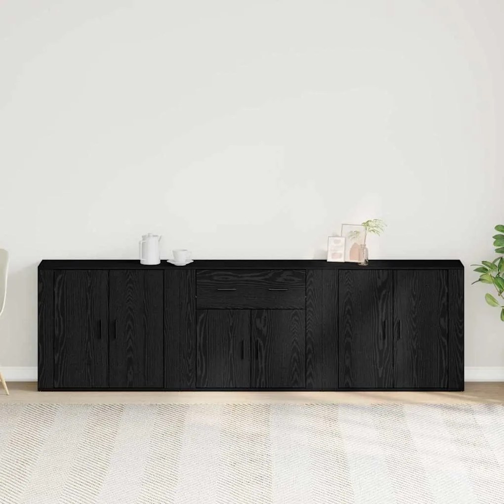 vidaXL Μπουφέ Μαύρη Οξυά 240 x 33 x 70 εκ. Επεξεργασμένο ξύλο