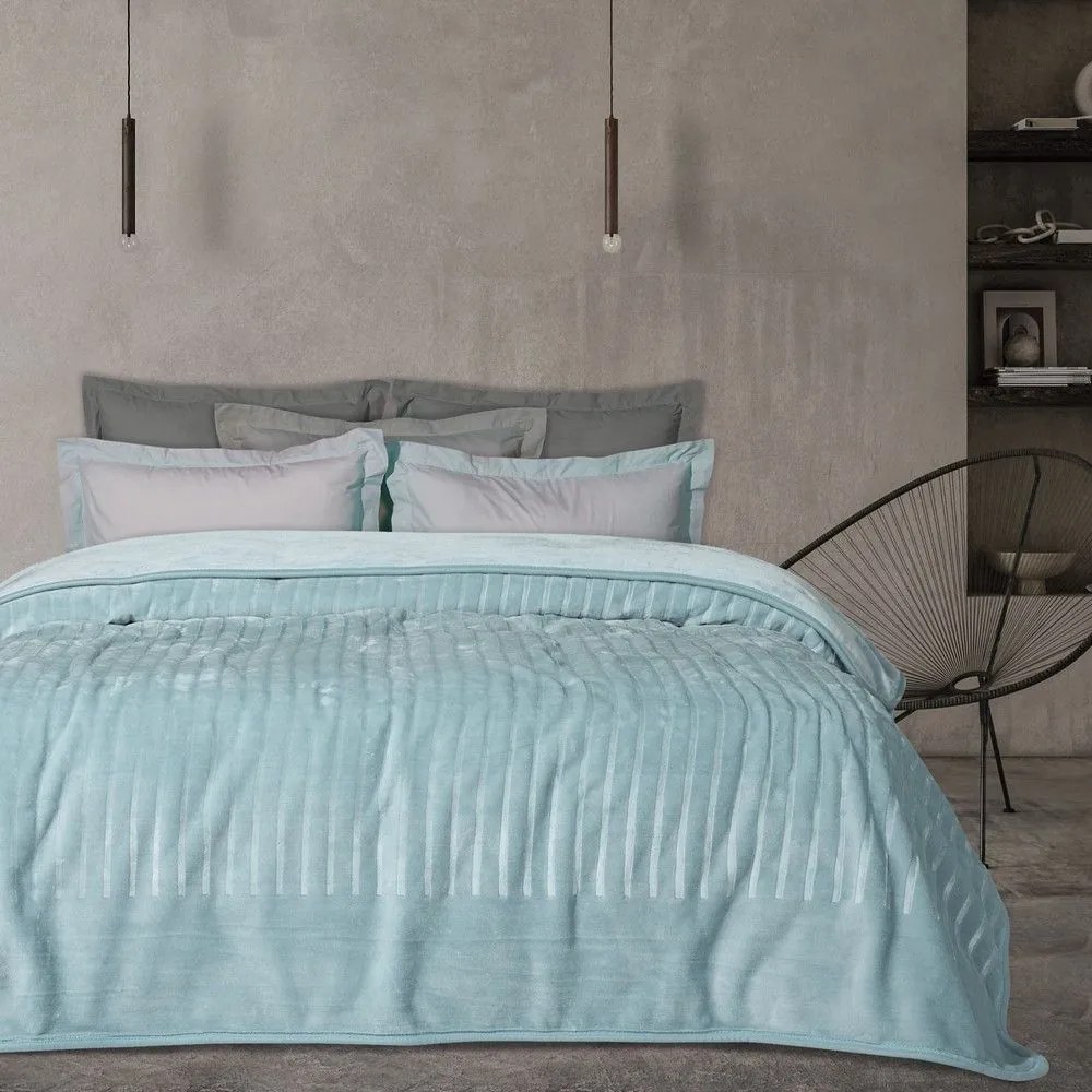 Κουβέρτα 1348 Velour Blue Das Home Queen Size 220x240cm Acrylic