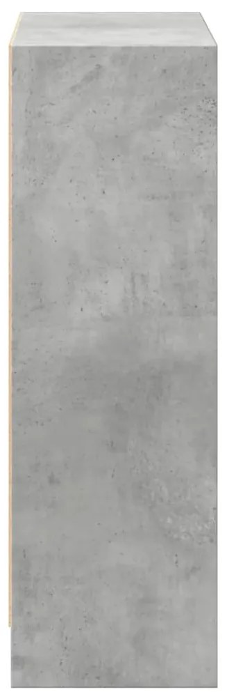 vidaXL Βιβλιοθήκη Γκρι Σκυροδέματος 60x24x76 εκ. Επεξεργασμένο Ξύλο