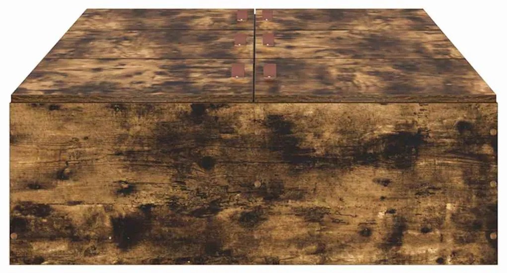 vidaXL Κρεβάτι με αποθηκευτικό χώρο Καπνιστό Δρύς 90 x 190 cm