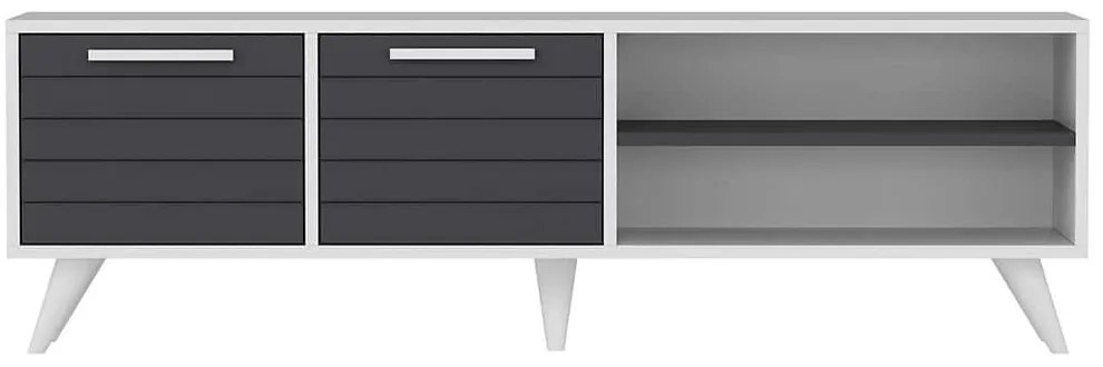 Έπιπλο Τηλεόρασης Noyan 327ODS1116 150x30x48cm White-Anthracite