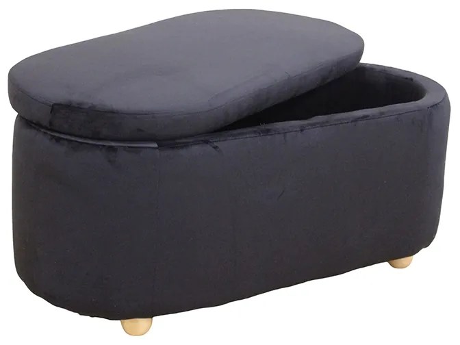 FOSTER ΣΚΑΜΠΟ VELVET BLACK ΜΕ ΑΠΟΘ. ΧΩΡΟ 99Χ45X45εκ. 99Χ45X45εκ.