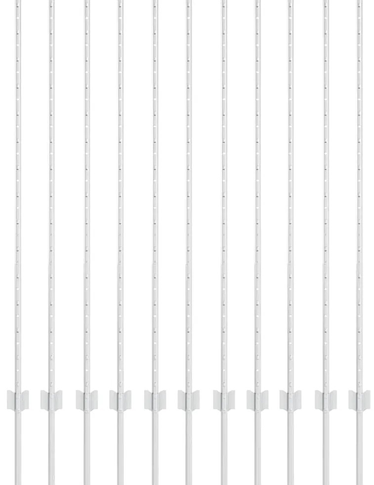 vidaXL Στύλοι Περίφραξης 22 pcs Ασημί 140 cm Γαλβανισμένος χάλυβας