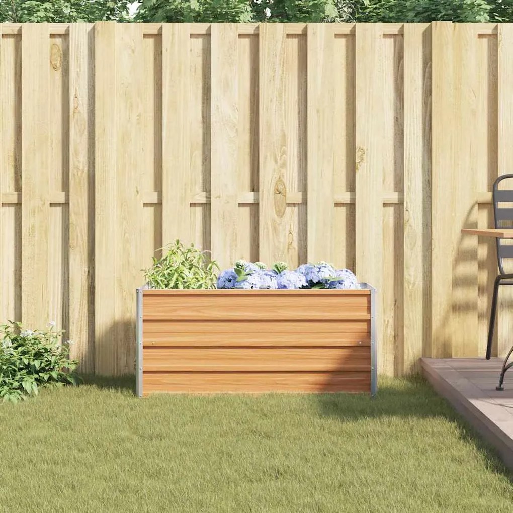vidaXL Υπερυψωμένη Ζαρντινιέρα Ανοιχτό καφέ 100 x 40 x 45 cm