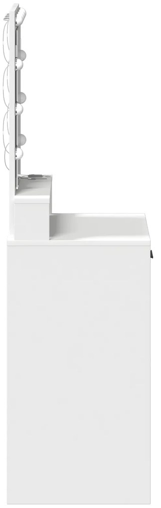 vidaXL Τραπέζι περιποίησης Λευκό 50 x 41 x 140 εκ. Επεξεργασμένο ξύλο