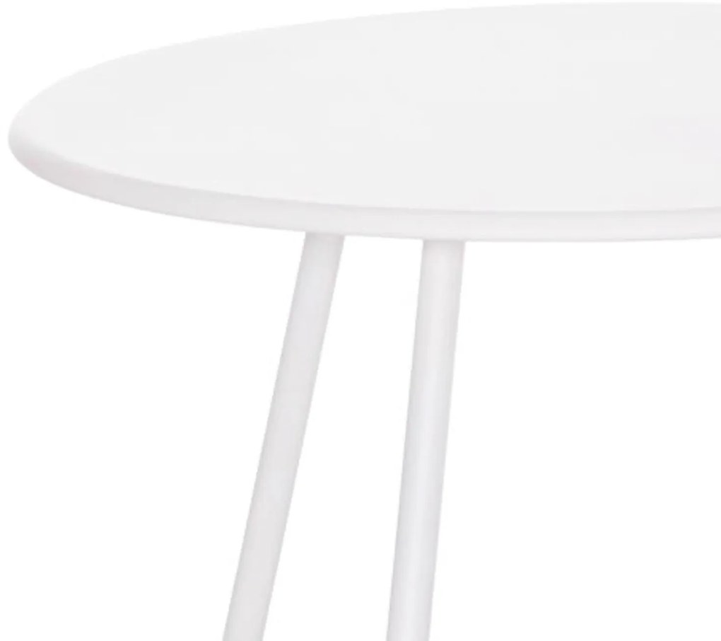 Σετ κήπου Lounge PONY 3 τμχ C21193.02 Μέταλλο &amp; Συνθ. Rattan σε Λευκό - Μαύρο 66x68x75 εκ.