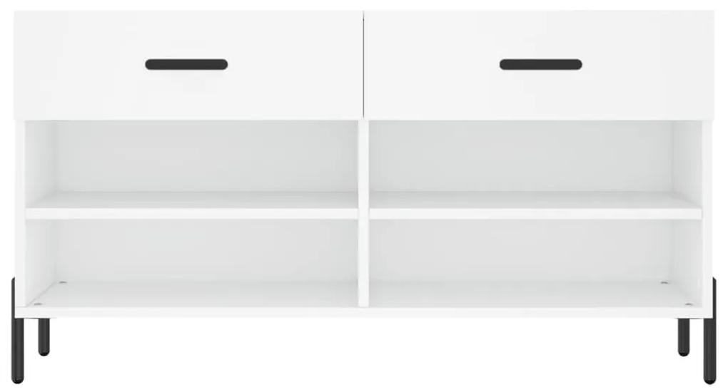 Παπουτσοθήκη Λευκή 102 x 35 x 55 εκ. από Επεξεργασμένο Ξύλο - Λευκό