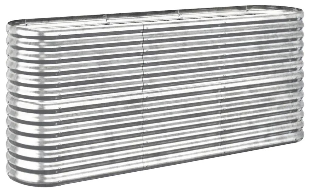 vidaXL Ζαρντινιέρα Ασημί 152x40x68 εκ. Γαλβανισμένος χάλυβας