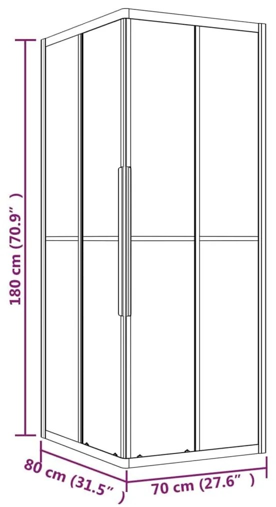 Καμπίνα Ντουζιέρας με Σχέδιο Αμμοβολής 80x70x180 εκ. από ESG