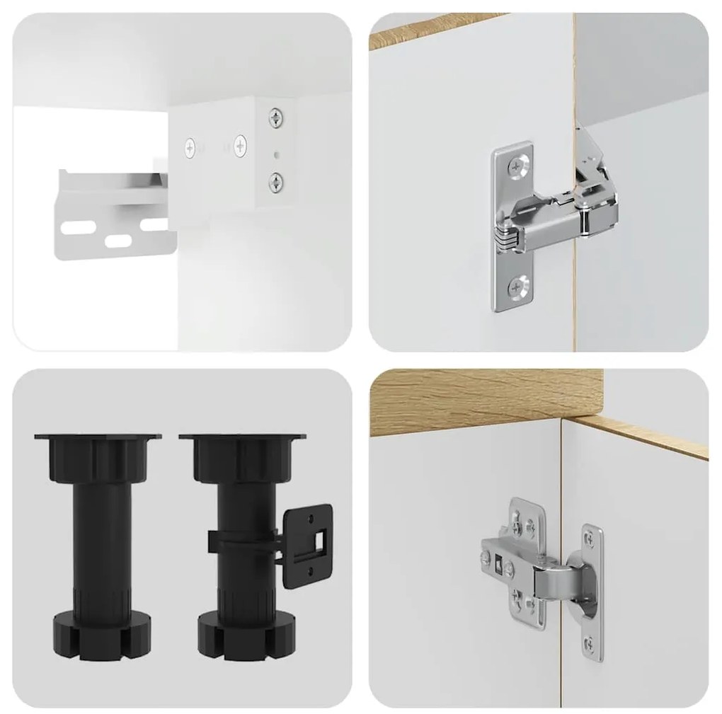 vidaXL Σετ Ντουλάπια Κουζίνας 11 Τεμαχίων Kalmar Επεξεργασμένο Ξύλο