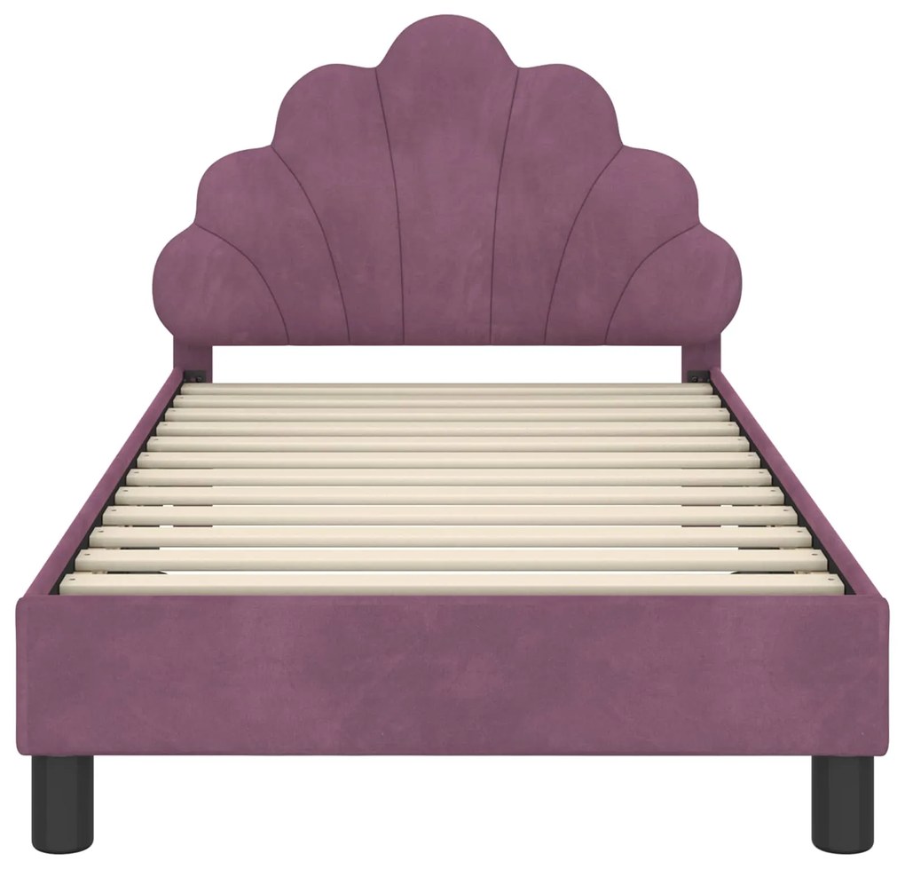 vidaXL Κρεβάτι Παιδικής Κρεβατοκάμαρας με Κεφαλάκι Μοβ 80 x 160 cm