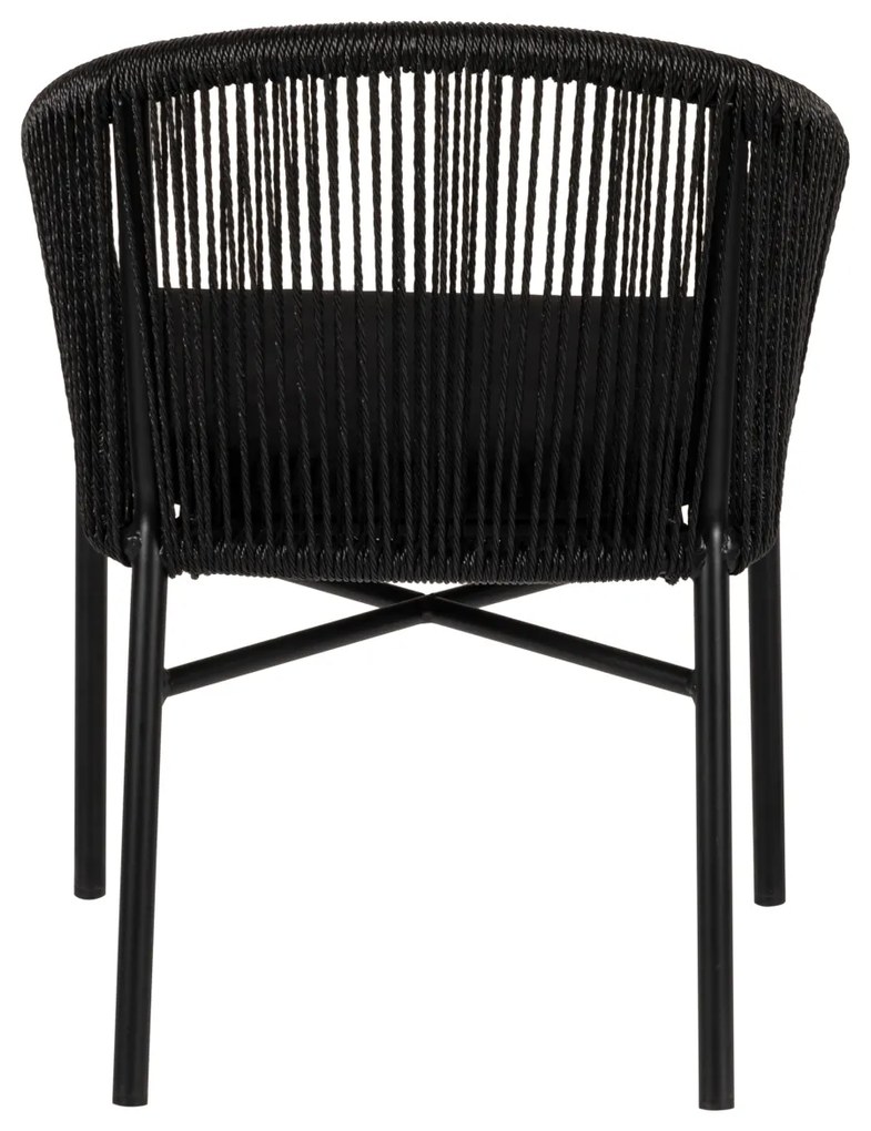 Πολυθρόνα Κήπου KAGERA Μαύρο Αλουμίνιο/Rattan 57x58x77cm - 14840003 - 14840003