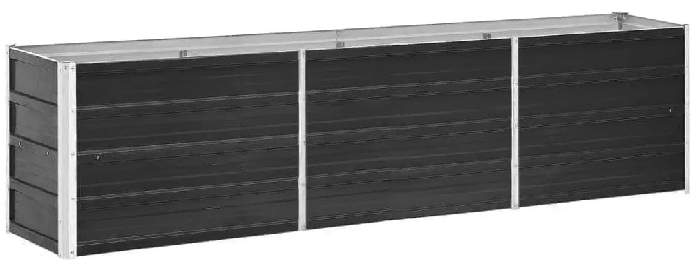 vidaXL Ζαρντινιέρα Υπερυψωμένη Ανθρακί 240x40x45 εκ. Γαλβαν. Χάλυβας