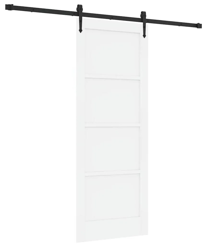 vidaXL Συρόμενη Πόρτα ORKDAL Λευκό 78 x 202 εκ. Μασίφ ξύλο πεύκου