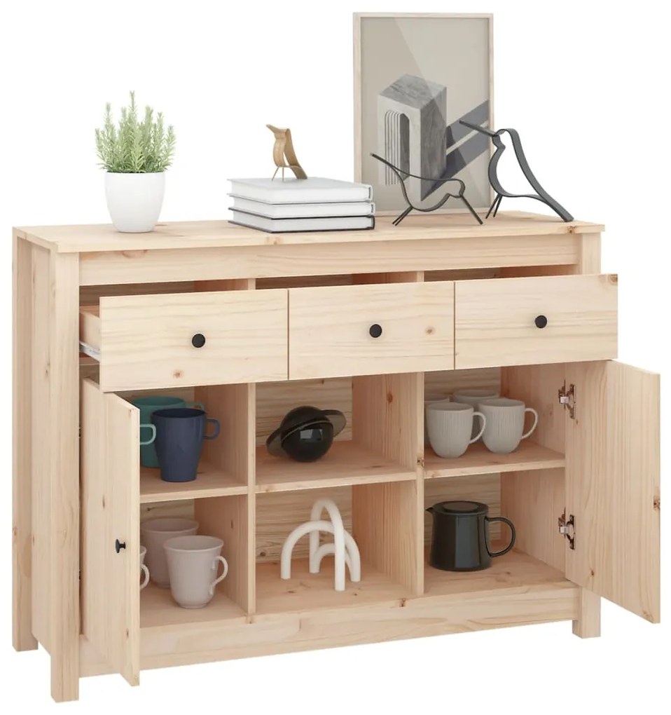 vidaXL Ντουλάπι 100x35x74,5 εκ. από Μασίφ Ξύλο Πεύκου