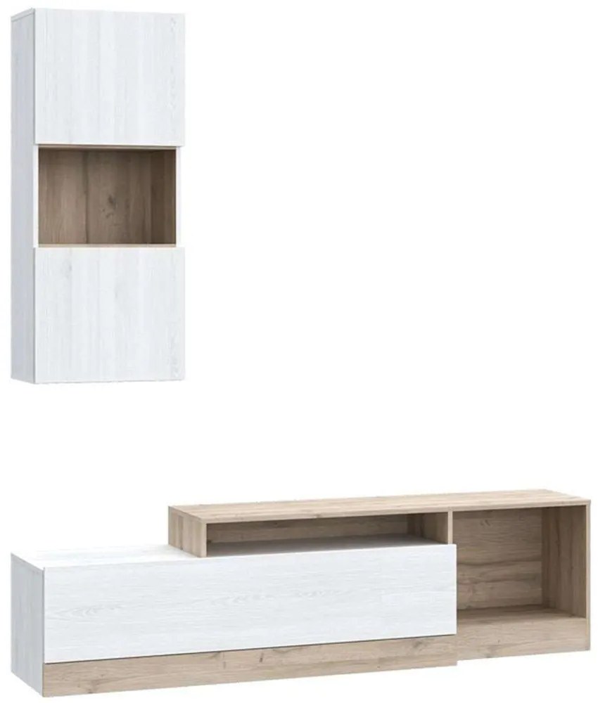 Σύνθεση Τηλεόρασης Halmi 318-000012 180x39x190cm White-Oak