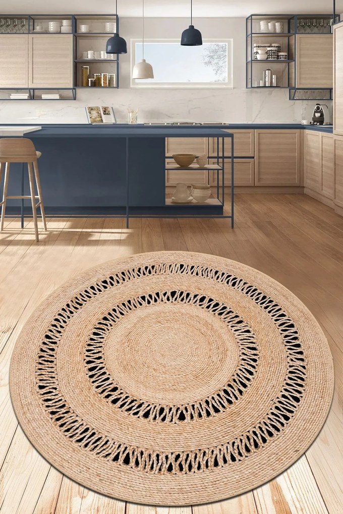 Χαλί Jute Çap 287CHL2418 Natural Conceptum Hypnose 140X140cm Round