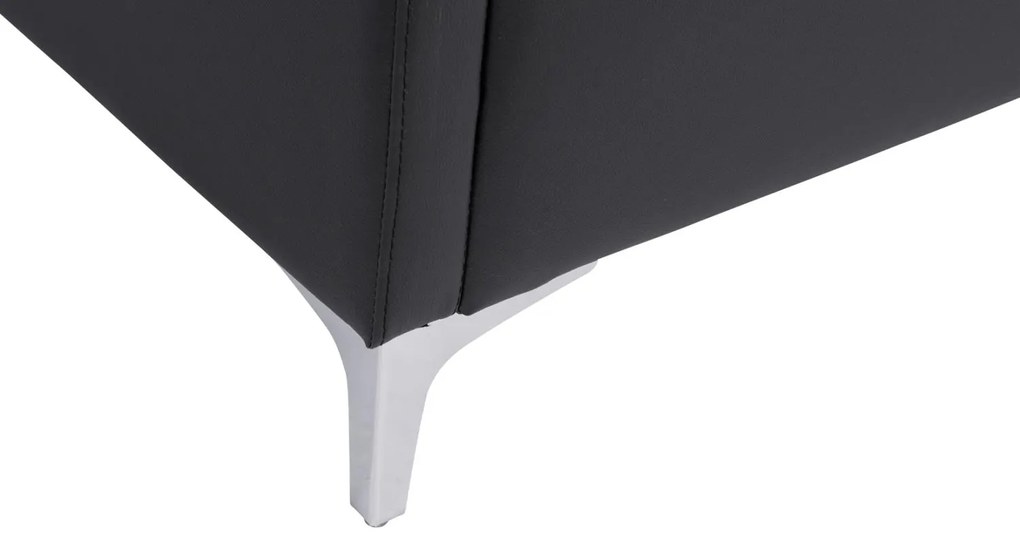 Καναπές Τριθέσιος NELLIE με PU Μαύρο 163x71x71Υ εκ. 163x71x71 εκ.