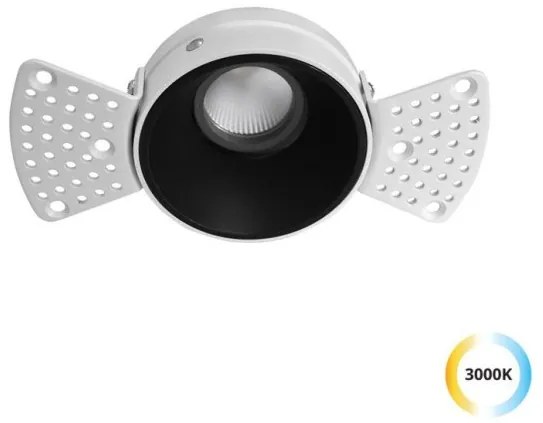 Χωνευτό Φωτιστικό Σποτ Trimless Alea LED IP44 12W 3000K 38° Μαύρο 3914-111B-3-S-38 Viokef 3914-111B-3-S-38 Μαύρο