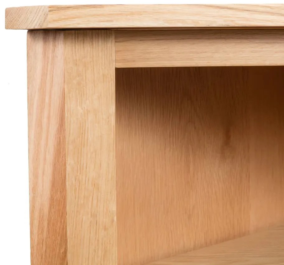 vidaXL Ραφιέρα Γωνιακή 59 x 36 x 100 εκ. από Μασίφ Ξύλο Δρυός