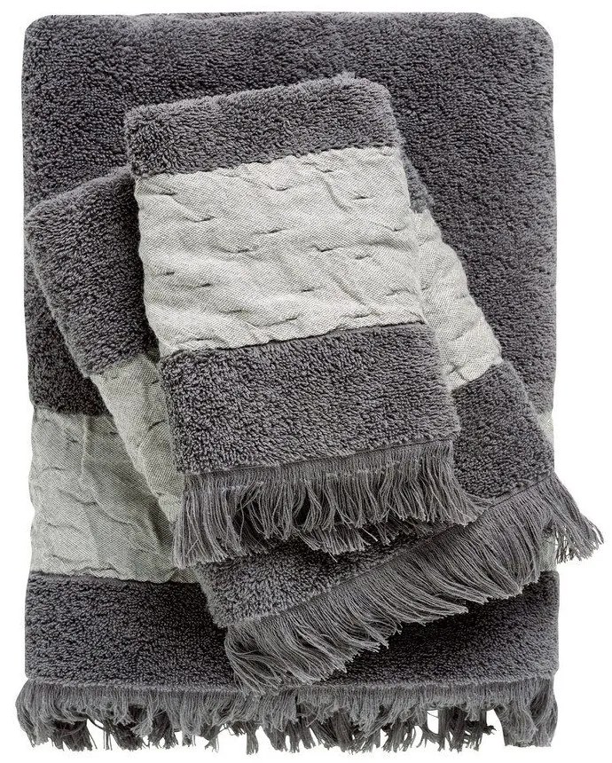 Πετσέτες Daily 0746 (Σετ 3τμχ) Dark Grey Das Home Σετ Πετσέτες 70x140cm 100% Cotton