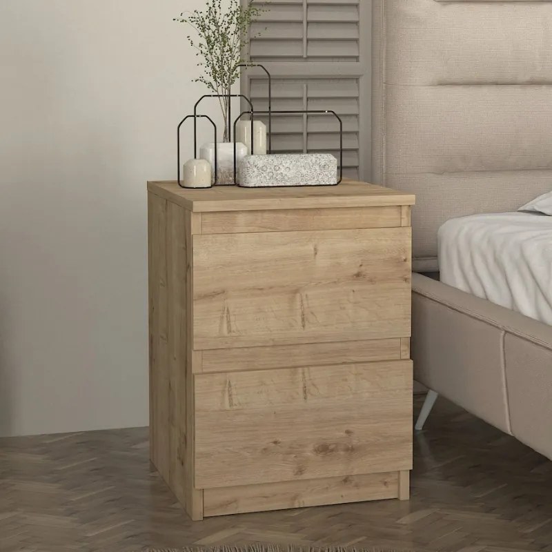 Κομοδίνο Breve Megapap χρώμα sapphire oak 39,8x41,8x55εκ.-GP042-0268,1