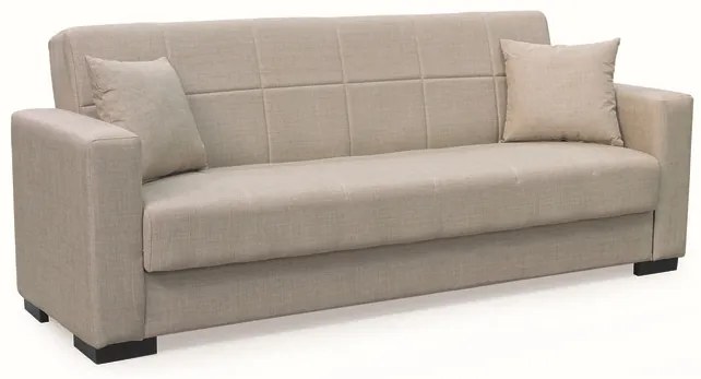 ROVER LIGHT BROWN ΥΦΑΣΜΑ 3ΘΕΣΙΟΣ ΚΑΝΑΠΕΣ/ΚΡΕΒΑΤΙ ΜΕ ΑΠΟΘ.ΧΩΡΟ 210X80εκ.