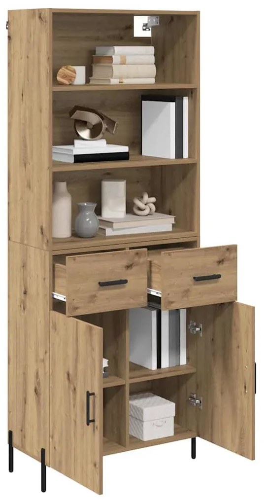 vidaXL Highboard Artisan Oak 69,5 x 32,5 x 180 εκ Επεξεργασμένο ξύλο