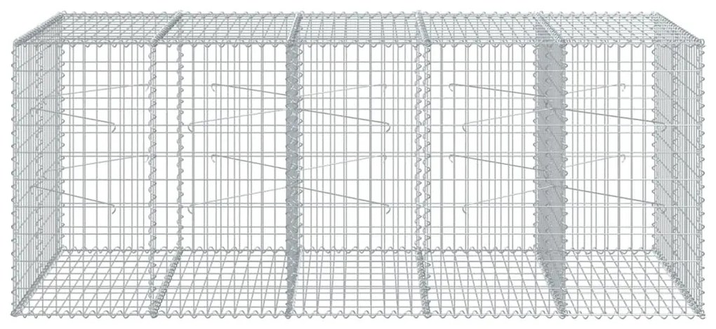 vidaXL Συρματοκιβώτιο με Κάλυμμα 250x100x100εκ από Γαλβανισμένο Χάλυβα